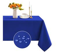 Romanstile Nappe rectangulaire en polyester, imperméable et infroissable, lavable, pour cuisine, salle à manger, fête, mariage, utilisation intérieure et extérieure (137,2 x 274,3 cm, bleu)
