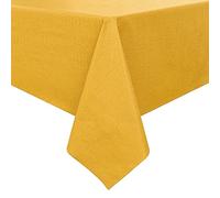 Romanstile Nappe rectangulaire en PVC 100 % imperméable, résistante aux déversements d'huile et aux taches, facile à nettoyer, pour cuisine/salle à manger/fêtes, 137,2 x 274,3 cm, jaune