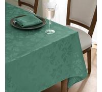 Romanstile Nappe rectangulaire en tissu jacquard imperméable à motif floral damassé pour dîner, fête, extérieur, 152,4 x 366,8 cm, vert sauge