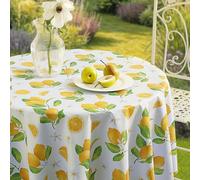 Romanstile Nappe ronde en vinyle PVC, 120 cm, facile à nettoyer, imperméable, résistante à l'huile avec bords coupés, pour petites tables à manger, balcon, terrasse, coin de petit-déjeuner, café en