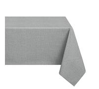 Romanstile nappes en plastique et vinyle PVC faciles à nettoyer et imperméables - Nappe en toile cirée rectangulaire - Pour Noël, anniversaire, mariage, jardin, été - 140 x 200 cm - Gris