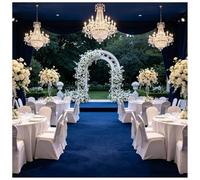 Romantic Blue Wedding Floor Carpet Runner, Heavy Duty Tear Resistant Fabric Rug, Easy to Lay Reusable Decor for Garden, Beach and Formal Occasions(1mx10m/3'3"x32'10")
