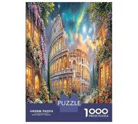 Romantic Colisée Night Jigsaw Puzzle Jeu De Famille 1000 Piece Bâtiment Dilapidé Puzzles Jouet Éduchatif Idées Cadeaux pour Adultes Et Enfants À Partir De 12 Ans 70x50cm/1000pcs