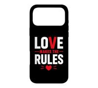 Romantic Couple Quote Valentine's Day Love Makes The Rules Coque pour iPhone 17 Pro Max
