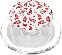 Romantic Heart Decor for Women Cute Valentines Love Gnomes PopSockets PopGrip pour MagSafe