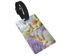 Romantic Lavender Manor Étiquettes de bagage durables - Porte-étiquette de bagage de croisière, étiquettes de voyage pour bagages, facile à identifier, matériau en PVC