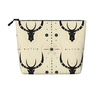 Romantic Love's Trousse de toilette pour femme, trousse de maquillage de voyage portable, organiseur quotidien avec fermeture éclair, Chasse flèches triangles cerf, Taille unique