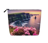 Romantic Love's Trousse de toilette pour femme, trousse de maquillage de voyage portable, organiseur quotidien avec fermeture éclair, Irlande Outdoors County Clare the Cliffs, Taille unique