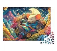 Romantic Mice Stimulant 1000 pièces Puzzle pour Adultes Cute Mouse dans Autumn Premium épais Solide Haute qualité Vif Anti-Stress 38x26cm/1000 pièces