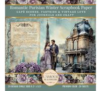 Romantic Parisian Winter Scrapbook Paper: Café Scenes, Pastries & Vintage Love For Journals And Craft