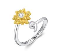 Romantic Work Bague point-virgule en argent sterling 925 avec inscription « My Story Isn't Over Yet » - Réglable - Santé mentale - Éducation au - Bijou inspirant - Cadeau pour femme