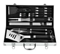 Romanticist Lot de 20 Outils de Barbecue Robustes dans Un étui pour la fête des pères et Noël - Ensemble d'accessoires de Barbecue Professionnels pour la Cuisine en Plein air, Le