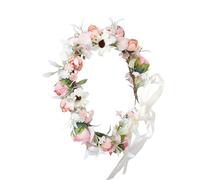 Romantics Serre-tête rose tendance pour femme Bandeau de maquillage décontracté pour fête de mariée Utilisation quotidienne Élégant Coiffe de mariée