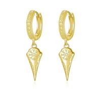 ROMANTICWORK 925 Sterling Silber Wikinger Ohrringe für Männer und Frauen - Wikinger Rabe/Spike Pendentif Huggie Boucles d'oreilles Créoles - Bijoux Nordiques Runes Vikings - Cadeaux, Argent sterling