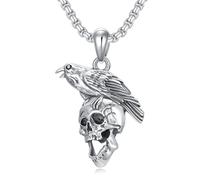 ROMANTICWORK Amulette Chaîne en argent sterling 925 Pendentif de protection Collier Bijoux religieux Cadeaux pour hommes, S, Argent sterling, Pas de gemme