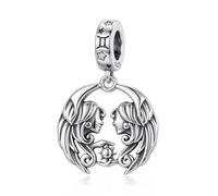 ROMANTICWORK Argent sterling 925 koala/cochon/chat/colibri/boeuf des hautes terres/lion/renard/singe/main de crâne/tigre/panda rouge pour bracelets animaux bijoux pour femme