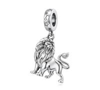 ROMANTICWORK Argent sterling 925 koala/cochon/chat/colibri/boeuf des hautes terres/lion/renard/singe/main de crâne/tigre/panda rouge pour bracelets animaux bijoux pour femme, Argent sterling, Pas de