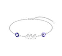 ROMANTICWORK Bracelet/bracelet de cheville pour femme en argent sterling 925 Bijoux d'été Cadeaux pour femmes 23 cm + 5 cm Bracelet de cheville/18 cm + 5 cm, 7+2 Zoll Verlängerungskette, Argent, No