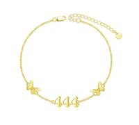 ROMANTICWORK Bracelet/bracelet de cheville pour femme en argent sterling 925 Bijoux d'été Cadeaux pour femmes 23 cm + 5 cm Bracelet de cheville/18 cm + 5 cm, 7+2 Zoll Verlängerungskette, Argent, No