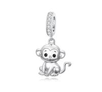 ROMANTICWORK Breloque koala/cochon/vache des Highlands/singe/lion/renard/colibri en argent sterling 925 pour bracelets - Breloque animal - Cadeau pour femme, Argent sterling, Pas de pierre précieuse