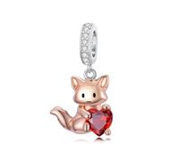 ROMANTICWORK Breloque koala/cochon/vache des Highlands/singe/lion/renard/colibri en argent sterling 925 pour bracelets - Breloque animal - Cadeau pour femme, Argent sterling, Pas de pierre précieuse
