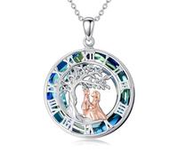 ROMANTICWORK Chaîne en argent sterling 925 pour mère, fille, père, fille, maman, sœur, cadeau pour femme, Argent sterling, Pas de gemme