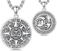 ROMANTICWORK Chaîne religieuse en argent sterling 925 avec pendentif en forme de croix chrétienne de Jésus - Cadeau pour homme et femme, Argent sterling