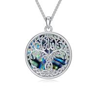 ROMANTICWORK Collier Allah en argent sterling 925 - Chaîne islam - Collier musulman - Calligraphie arabe - Pendentif plaque d'identification - Bijoux islamiques - Cadeau pour homme et femme, Argent