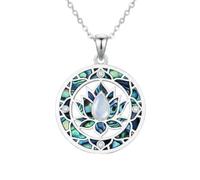 ROMANTICWORK Collier avec pendentif œil d'Horus/mauvais regard/étoile de David/Sri Yantra/fleur de vie en argent sterling 925 pour femme, Noël, anniversaire, Argent sterling, Pas de pierre précieuse