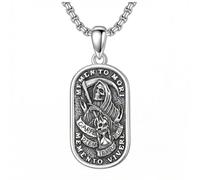 ROMANTICWORK Collier de protection en argent sterling 925 Memento Mori Arbre de vie Anubis Pendentif Yggdrasil spirituel égyptien Bijoux Noël Anniversaire Cadeau pour homme femme