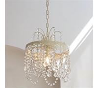 Romantique en Cristal crème française, éclairage Suspendu de Luxe pour Porche, allée, Chevet, vestiaire, Chambre de Princesse, Lampe Suspendue, Cuisine