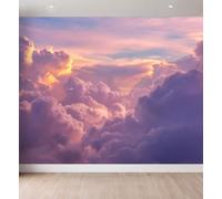 Romantique Et Onirique Papier Peint Panoramique, 150 x 105 cm | Décoration Murale Dégradé Ciel Lueurs Du Couchant Nuages Format, Tapisserie Murales Papier Peint Intissé pour Chambre Salon