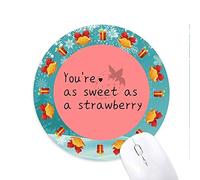 romantique expression douce fraise tapis de souris souris ronds cadeaux de noël