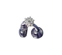 Romantique givré floral rotatif charme écouteur décoratif clip stable adhésif matériau de qualité supérieure