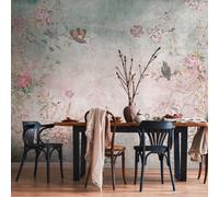 Romantique Jardin de Fleurs Papier Peint Photo Avec Délicat Fleurs,Vögeln Et