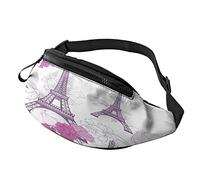 Romantique Paris Eiffel Running Fanny Pack Ceinture Sac avec Sangle Réglable pour Femmes Hommes Sport Fitness Mains Libres Portefeuille Taille Sac