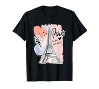 Romantique Paris Mon Amour Paris My Love Tour Eiffel T-Shirt Graphique avec Valeur