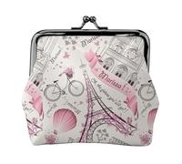 Romantique Paris Papillons Impression Petit Kit de Voyage Portefeuille Pochette Compact pour Camping Aventures et Pêche Voyages, noir, One Size, Art déco