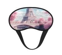 Romantique Paris Tour Eiffel Masque de sommeil occultant - Masque doux réglable pour les yeux bloquant complètement la lumière, sommeil profond, voyage et relaxation