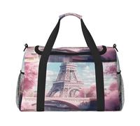 Romantique Paris Tour Eiffel Sac de voyage résistant à l'eau Sac de sport compact Sac fourre-tout de sport et week-end pour homme et femme