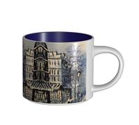 Romantique Paris Tour Eiffel Tasse en céramique grande capacité Corps délicat Corps épais Simple et élégant