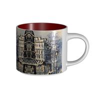 Romantique Paris Tour Eiffel Tasse en céramique grande capacité Corps délicat Corps épais Simple et élégant