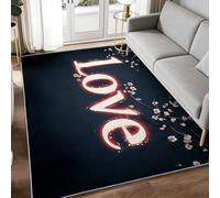 Romantisme de Luxe 140x200 cm Imprimé Tapis de Chambre, Onirique Branches Botanique Floral Lavable Tapis de Salon Antidérapant - Sombre Doux Moquette pour Salle de Séjour Chambre d'enfant Salle de Jeu
