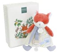 Romarin le Renard - Doudou attache-sucette Marron G