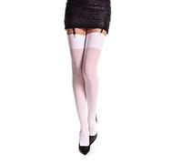 Romartex Bas 40 deniers opaques unis de, XL, blanc