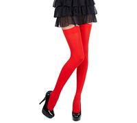 Romartex Bas opaques 80 deniers unis de, 8 couleurs, tailles S-XL, S, rouge