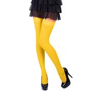 Romartex Bas Pour Porte Jarretelle en Microfibre 40 DEN, M, jaune