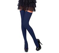 Romartex Bas Pour Porte Jarretelle en Microfibre 40 DEN, XL, bleu marin