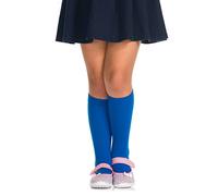 Romartex Chaussettes hautes pour filles et enfants unies 40 deniers par, turquoise