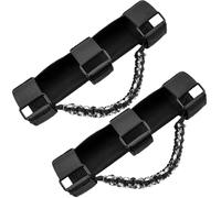 ROMASO Lot de 2 poignées d'appui pour VTT et UTV - Poignées réglables en paracorde souple pour barres de 3,8 à 5,1 cm (mélange noir et blanc)